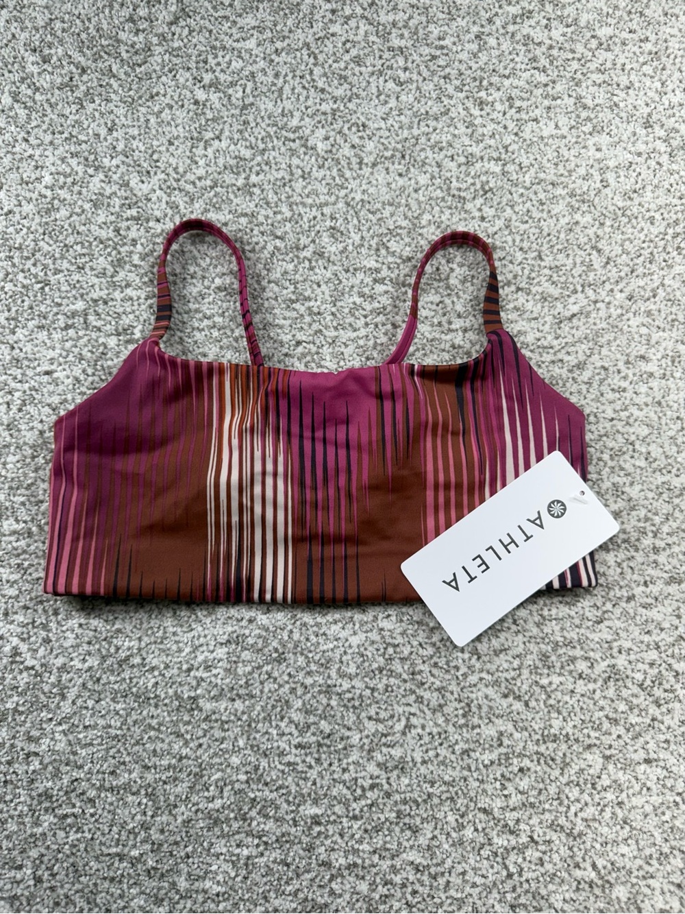 NWT Women's Athleta Warm-Colored Ibiza Scoop Swim Bikini Top Size XXS D-DD Cup